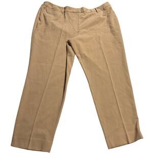 NWT Talbots Hampshire Dress Pants Women's Plus Size 22W Tan Khaki Office Career